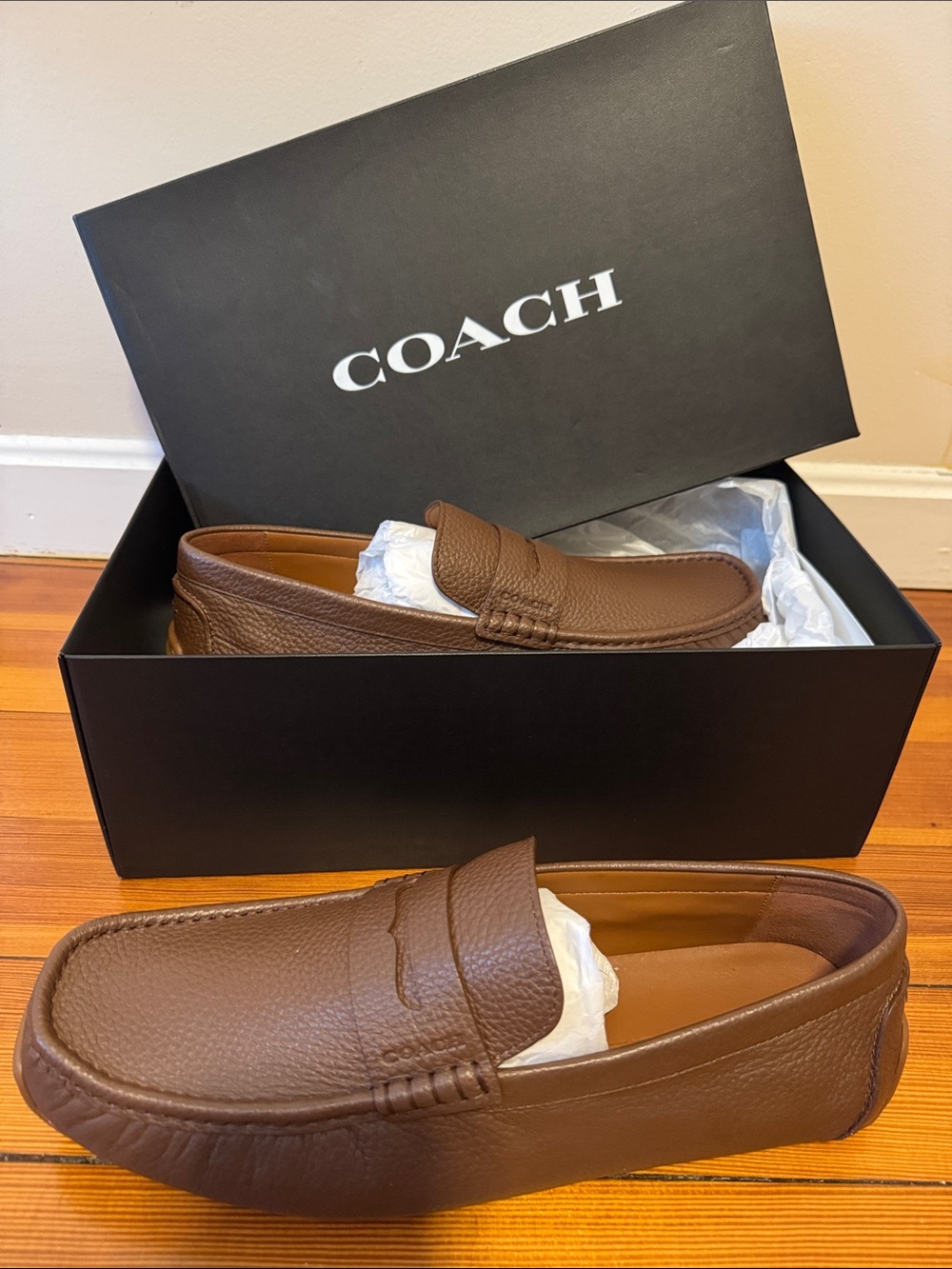 Coach Men's Brown Leather Luca Drvr